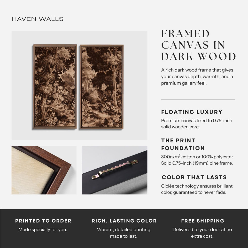 Brown Woodland Diptych Canvas Set - Haven Walls