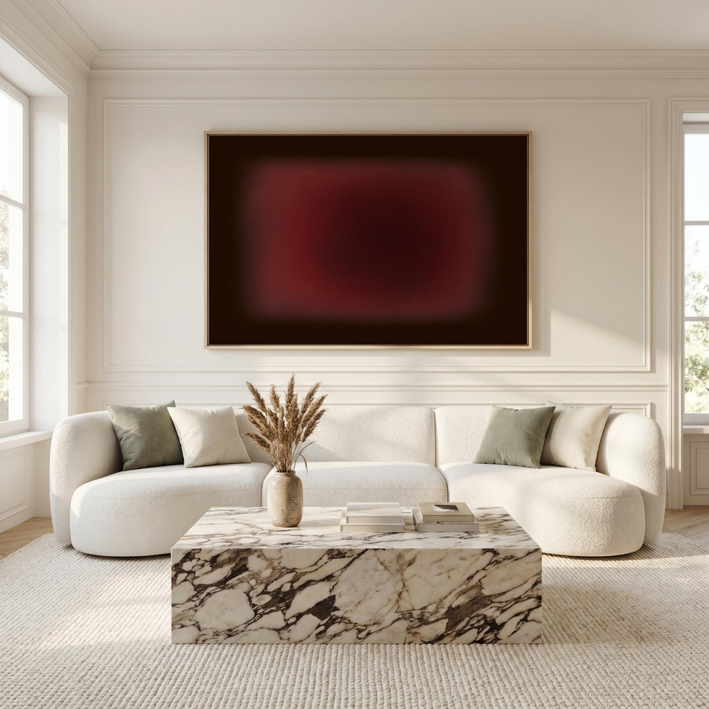 Burgundy Aura Canvas - Haven Walls