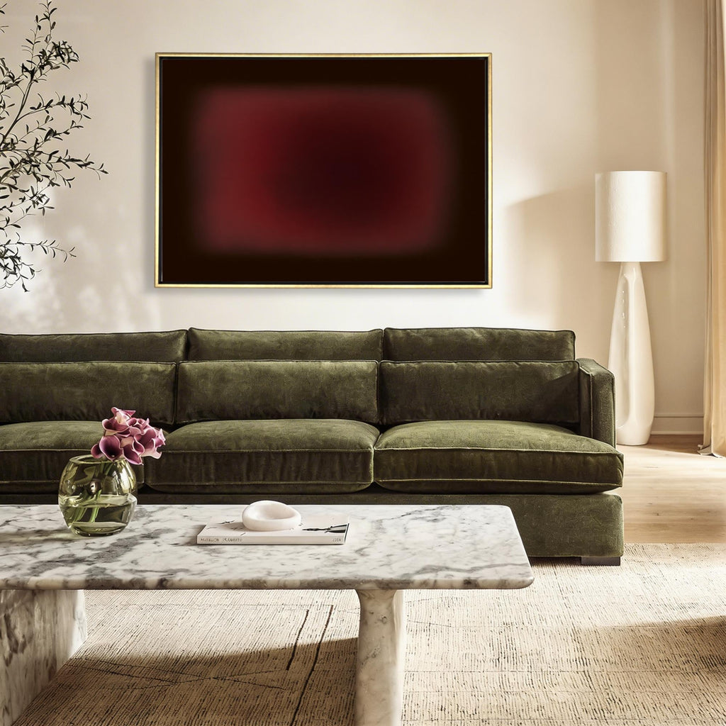 Burgundy Aura Canvas - Haven Walls