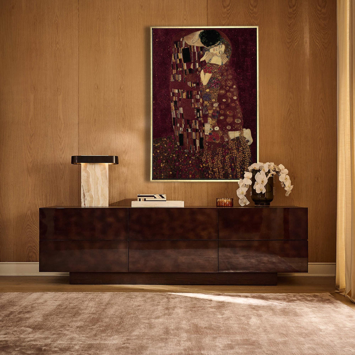 Burgundy Kiss Canvas - Haven Walls