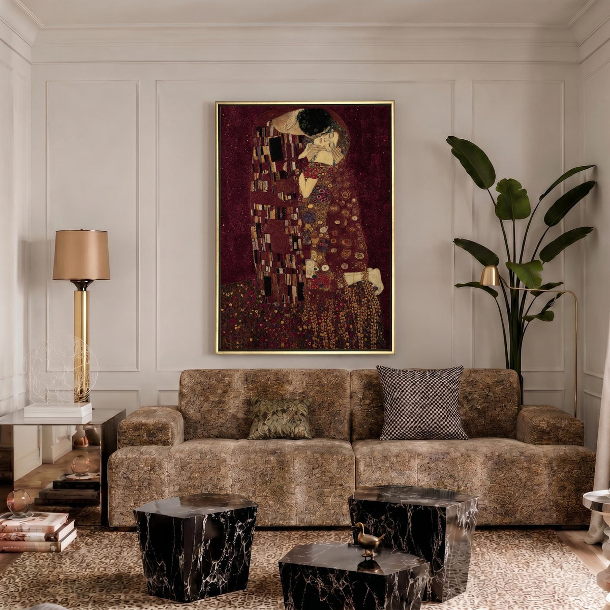 Burgundy Kiss Canvas - Haven Walls