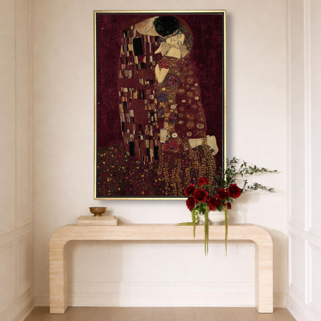 Burgundy Kiss Canvas - Haven Walls