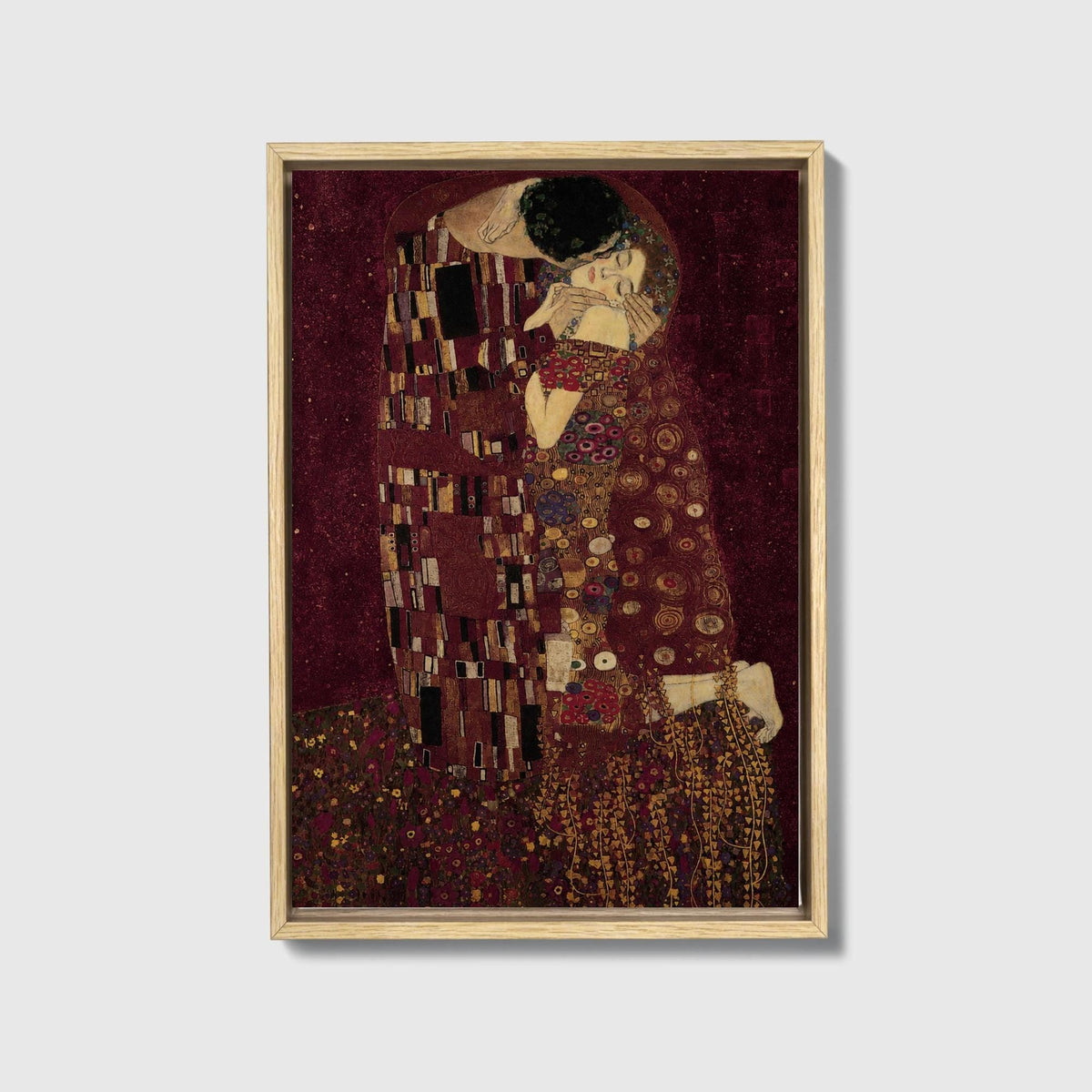 Burgundy Kiss Canvas - Haven Walls