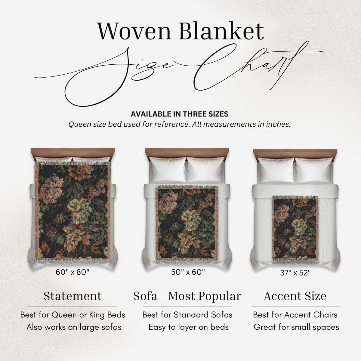 Burgundy Peony Woven Throw Blanket - Haven Walls