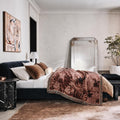 Burgundy Tapestry Woven Throw Blanket - Haven Walls