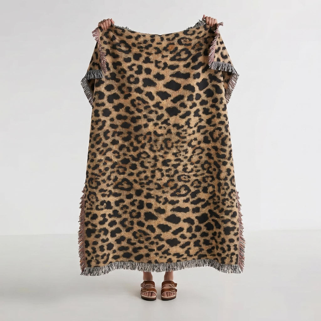 Cheetah Print Woven Throw Blanket - Haven Walls