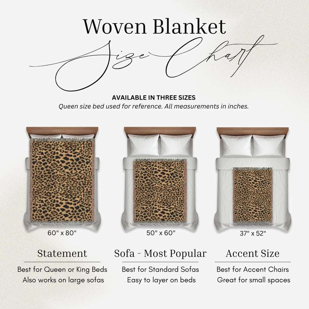 Cheetah Print Woven Throw Blanket - Haven Walls