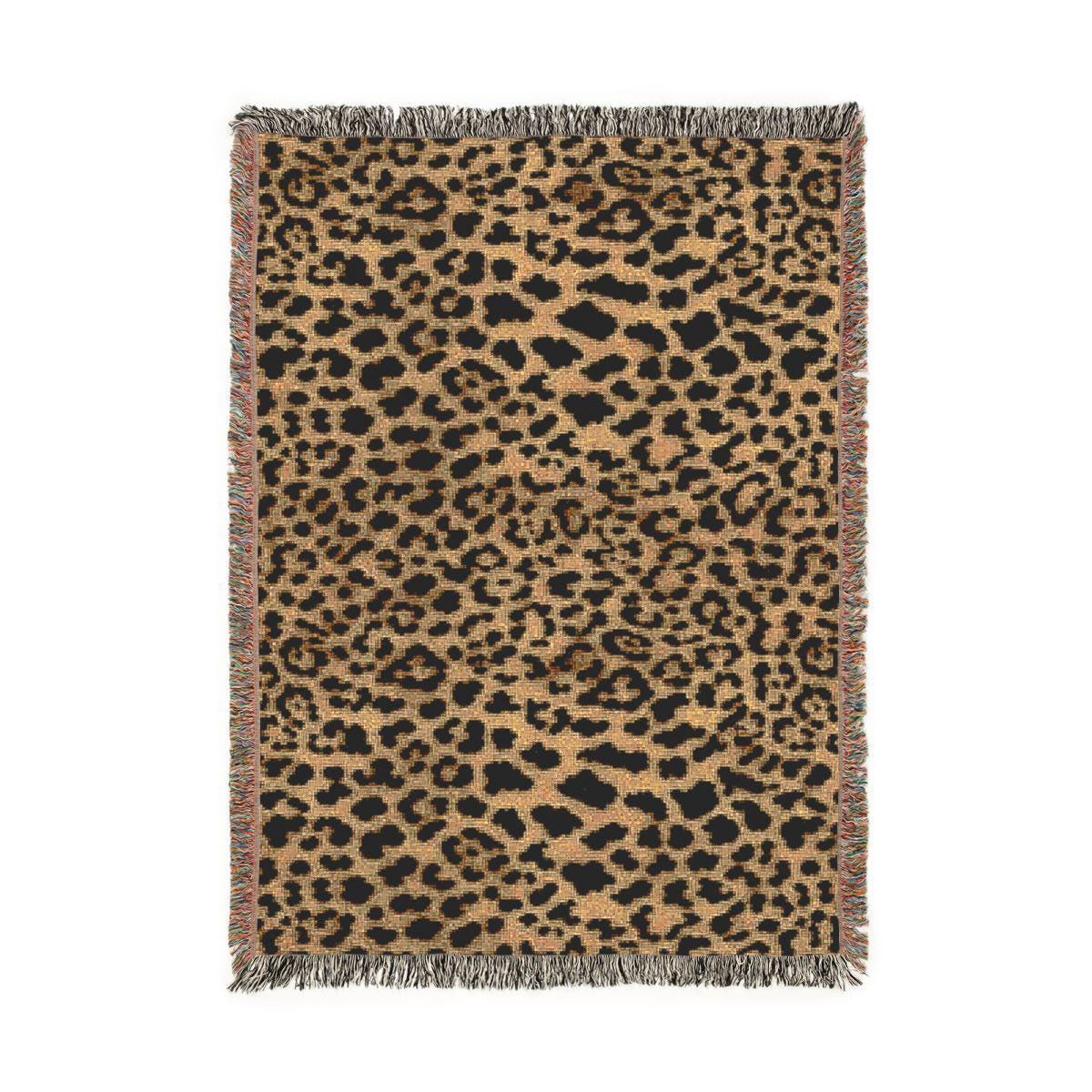 Cheetah Print Woven Throw Blanket - Haven Walls