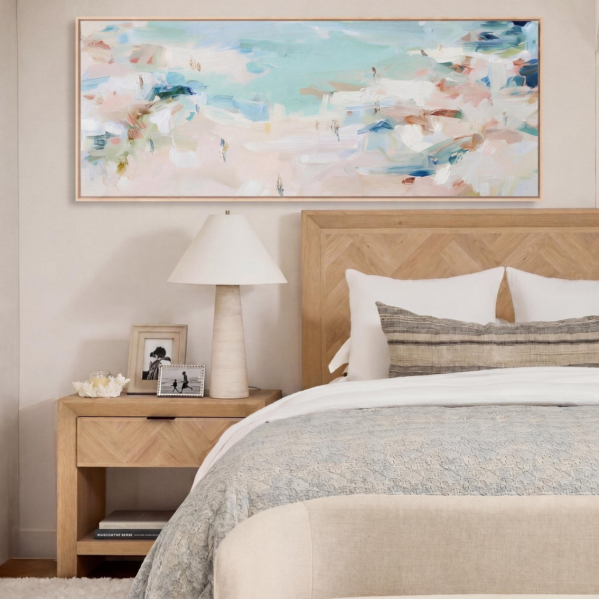 Coastal Abstract Canvas | Panoramic Wall Art - Oversized Beach House Decor - Haven Walls