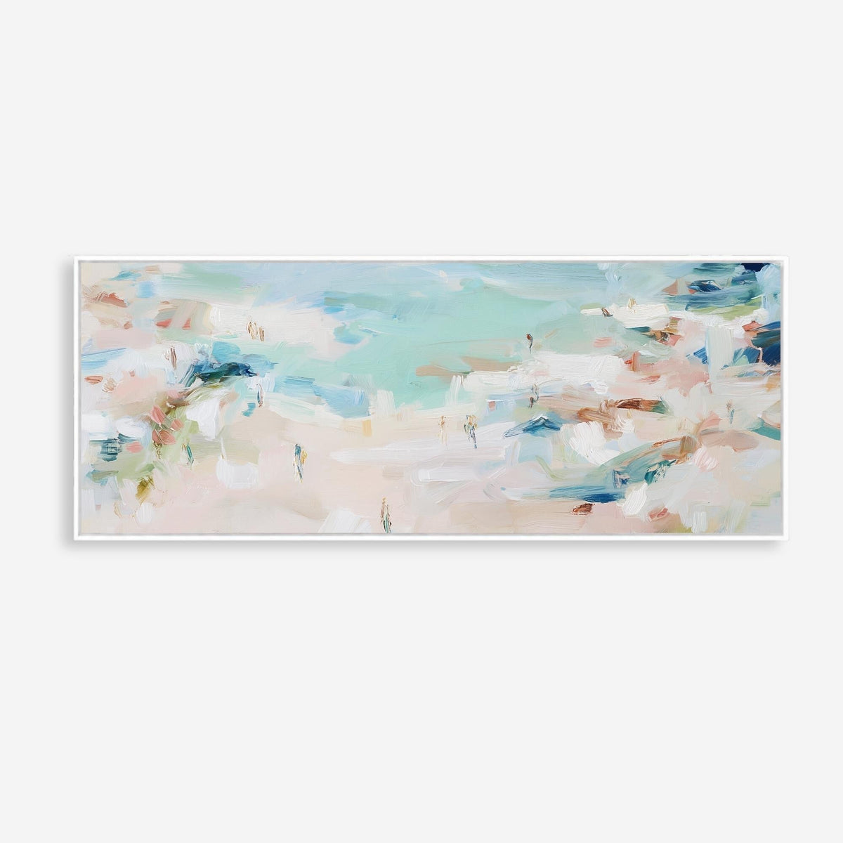 Coastal Abstract Canvas | Panoramic Wall Art - Oversized Beach House Decor - Haven Walls