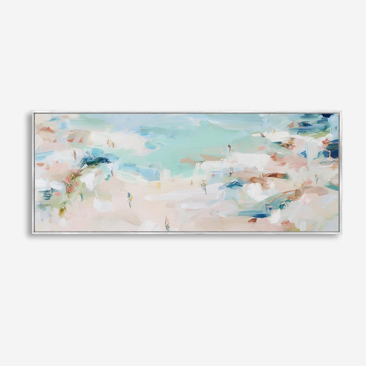 Coastal Abstract Canvas | Panoramic Wall Art - Oversized Beach House Decor - Haven Walls