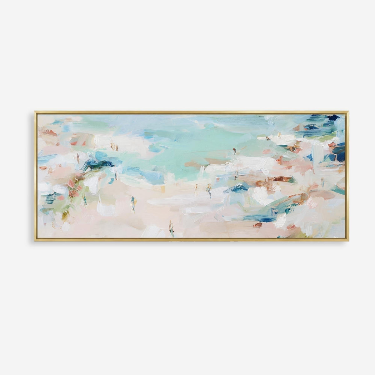 Coastal Abstract Canvas | Panoramic Wall Art - Oversized Beach House Decor - Haven Walls