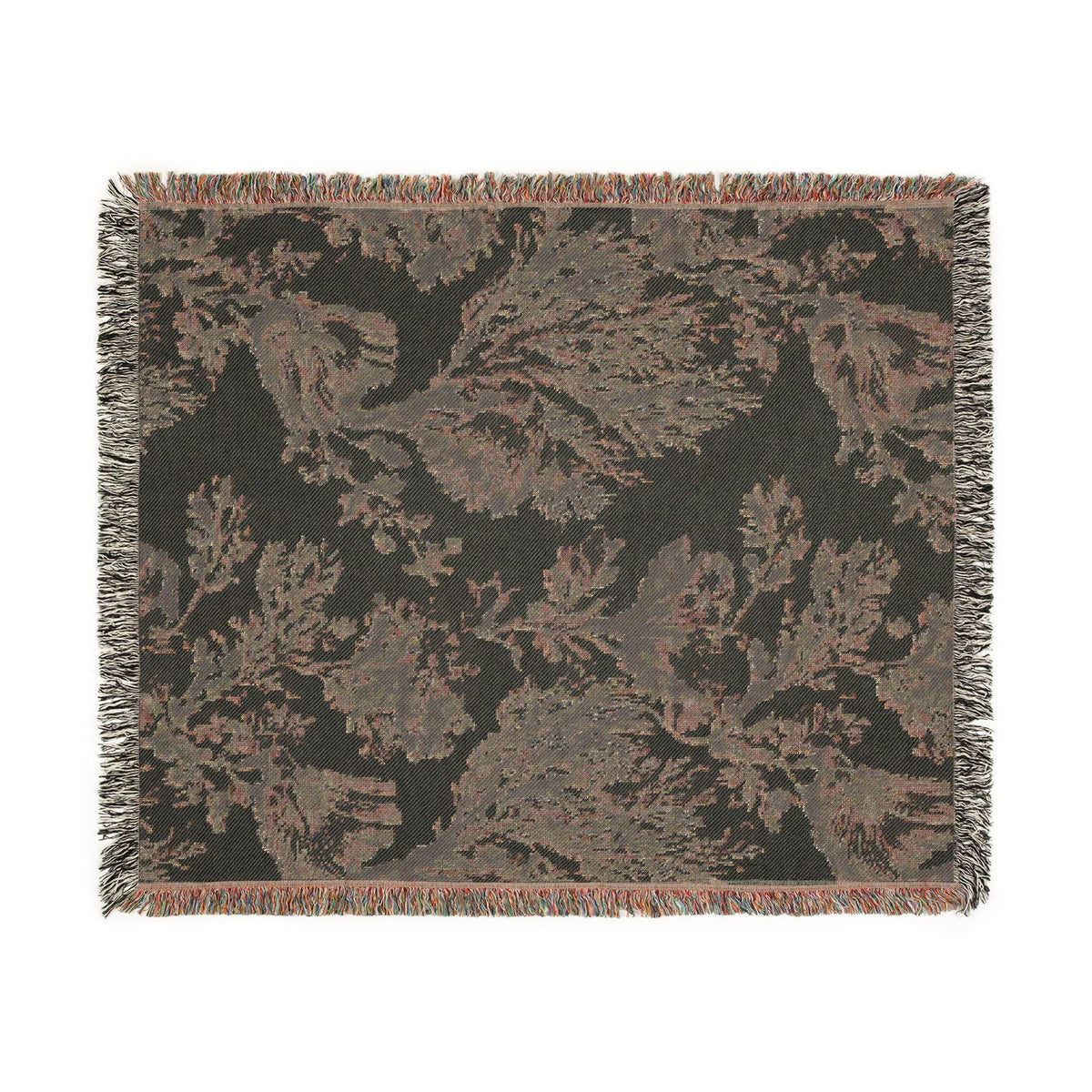 Coastal Chinoiserie Woven Throw Blanket - Haven Walls
