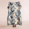 Coastal Chinoiserie Woven Throw Blanket - Haven Walls