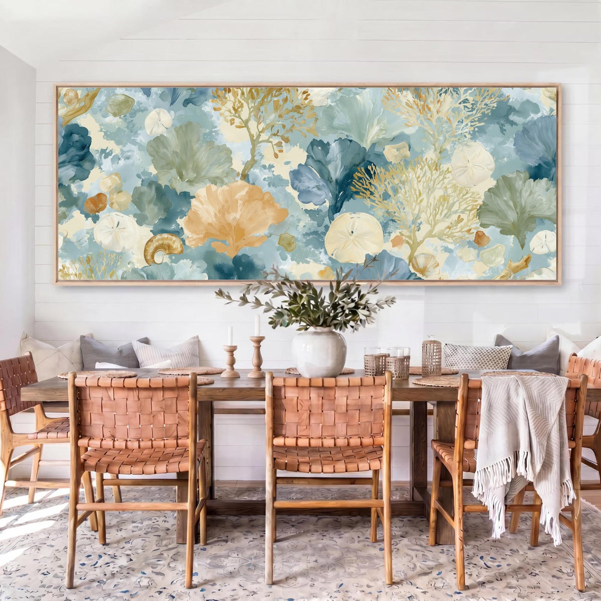Coastal Haze Panoramic Canvas - Haven Walls