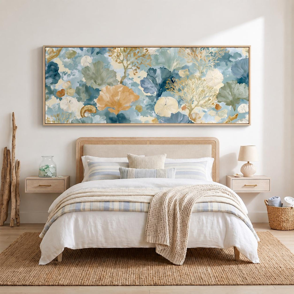 Coastal Haze Panoramic Canvas - Haven Walls