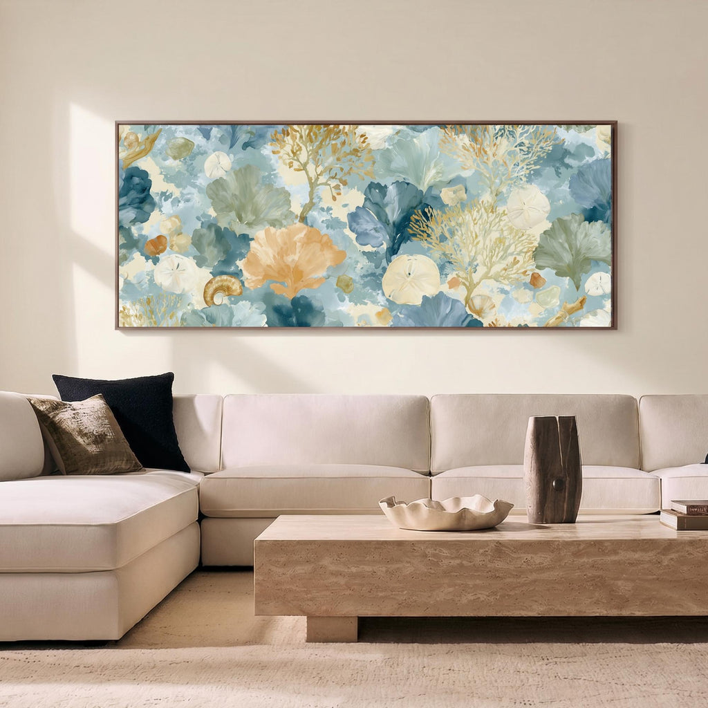 Coastal Haze Panoramic Canvas - Haven Walls