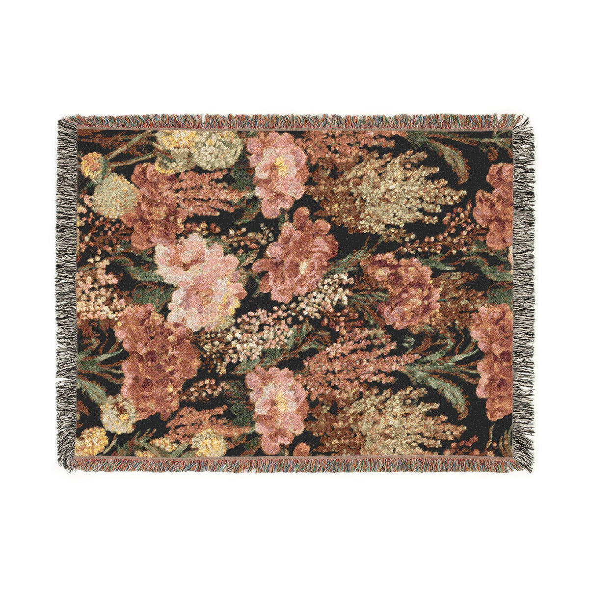 Cottage Rose Woven Throw Blanket - Haven Walls