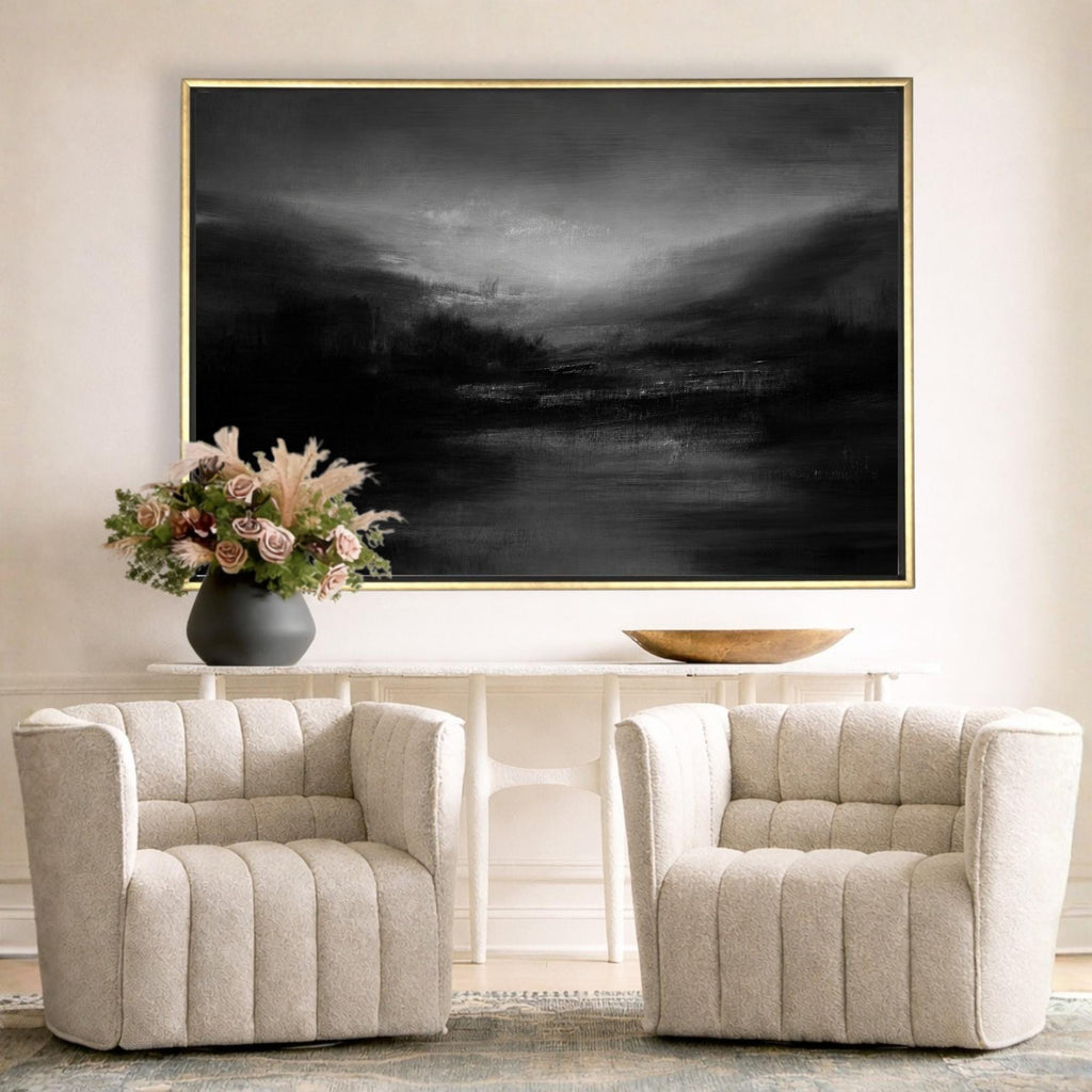 Dusk Umber Landscape Canvas - Haven Walls