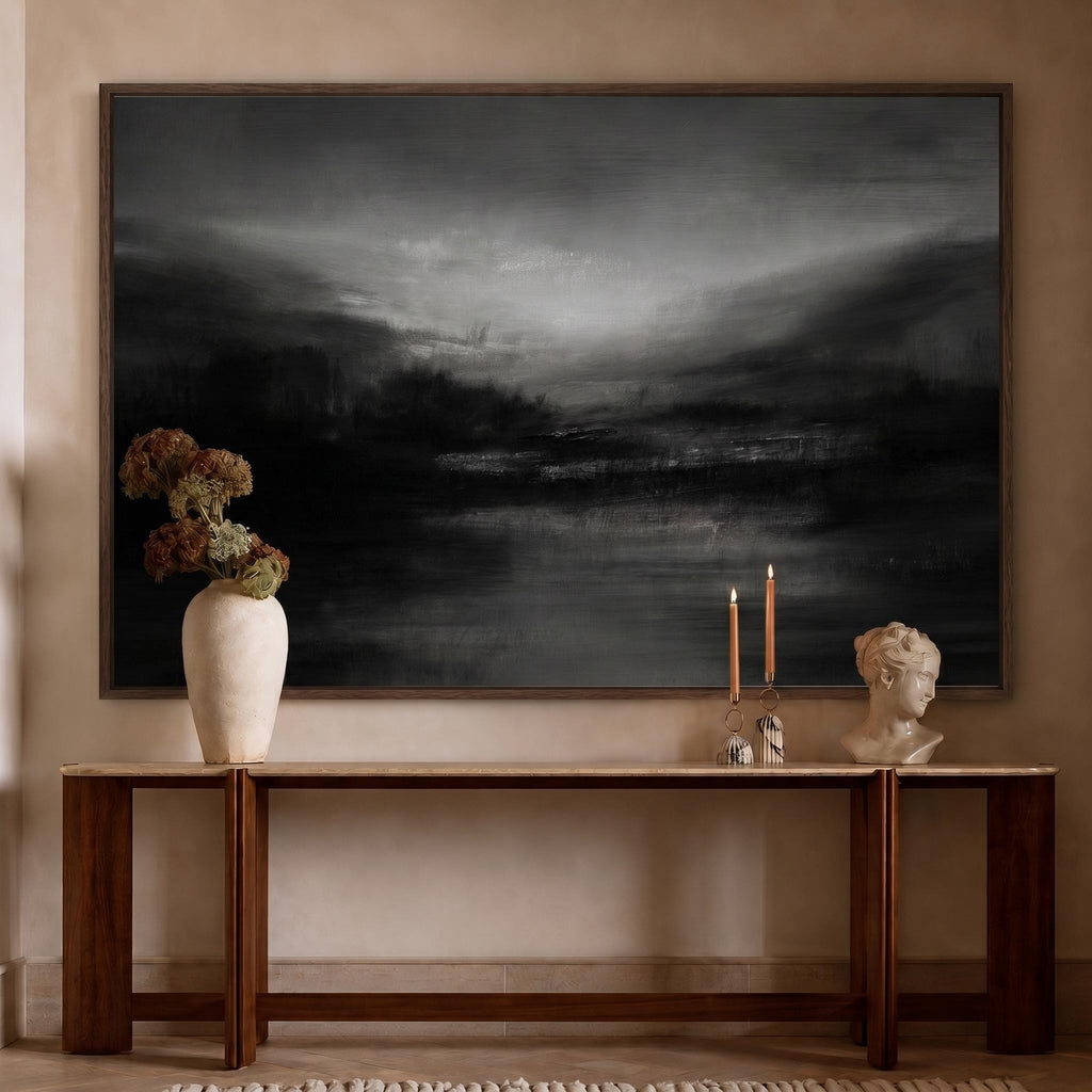 Dusk Umber Landscape Canvas - Haven Walls