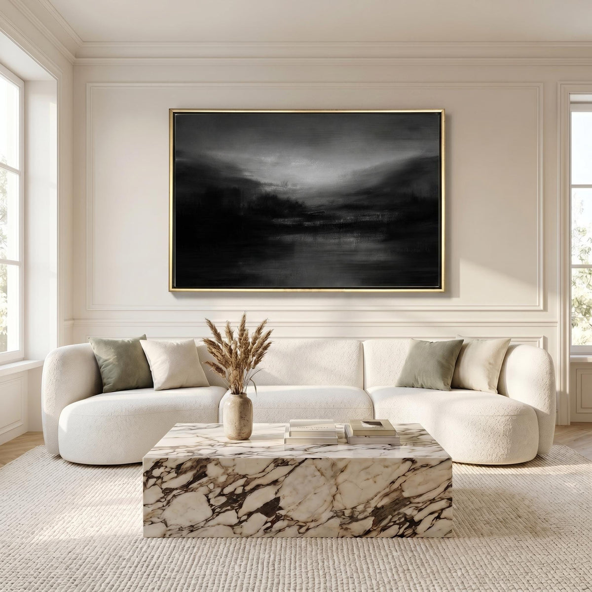 Dusk Umber Landscape Canvas - Haven Walls