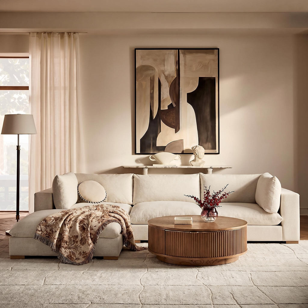 Floral Vintage Taupe Blanket - Haven Walls