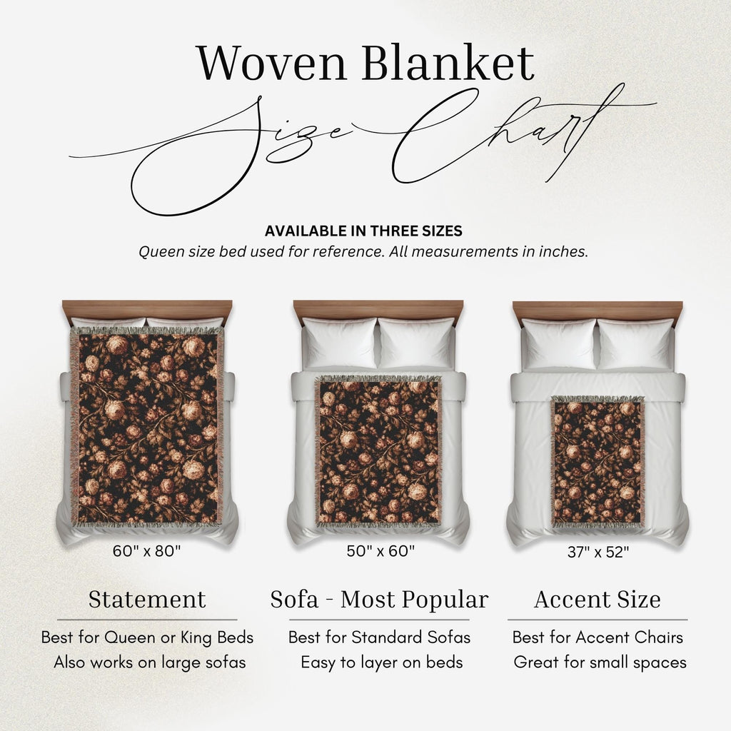 Gothic Garden Woven Throw Blanket - Haven Walls