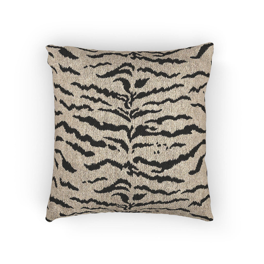 Gray Tiger Stripe Woven Pillow with Insert, 17" x 18" - Haven Walls