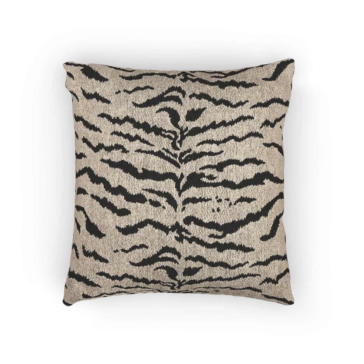 Gray Tiger Stripe Woven Pillow with Insert, 17" x 18" - Haven Walls
