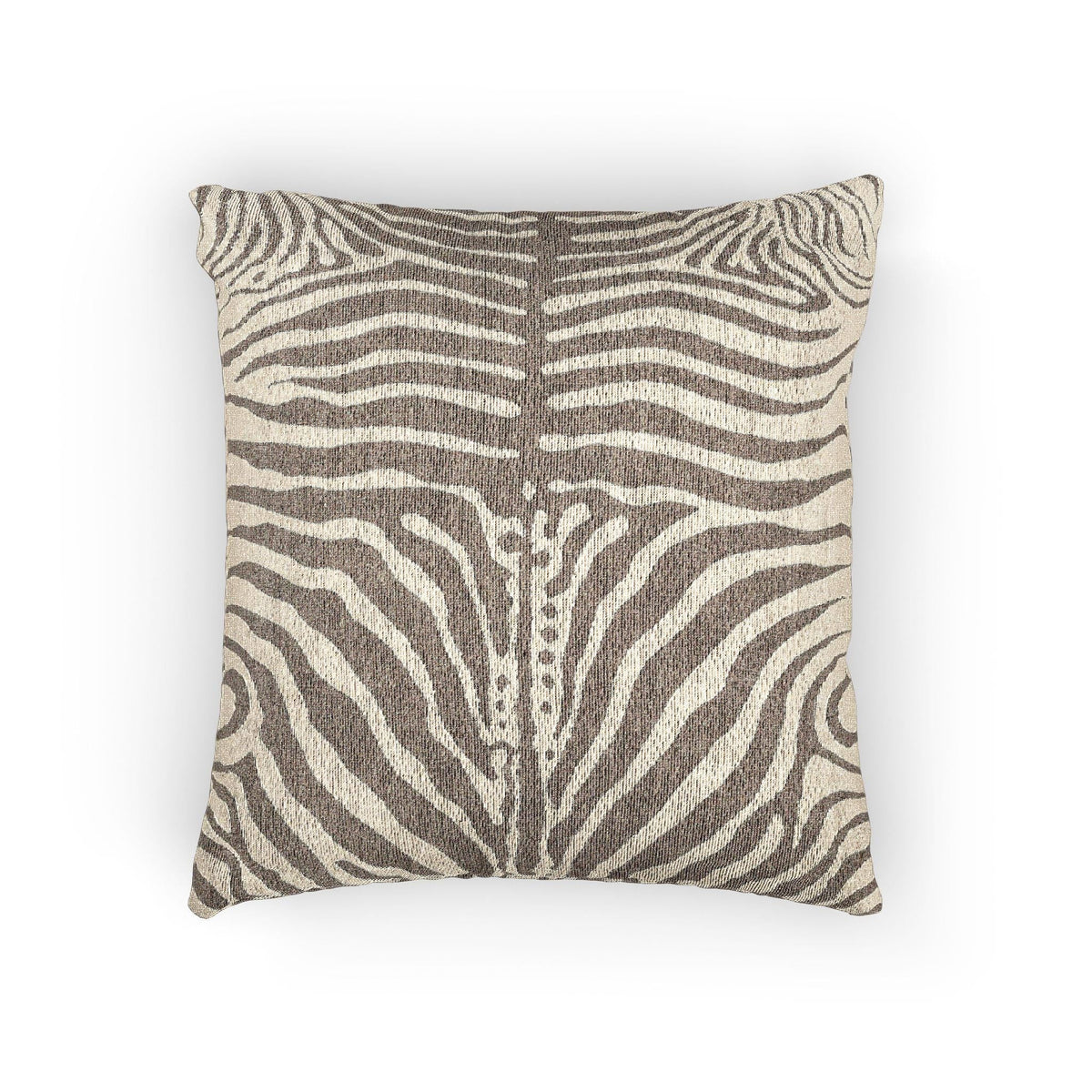 Greige Zebra Stripe Woven Pillow with Insert, 17" x 18" - Haven Walls
