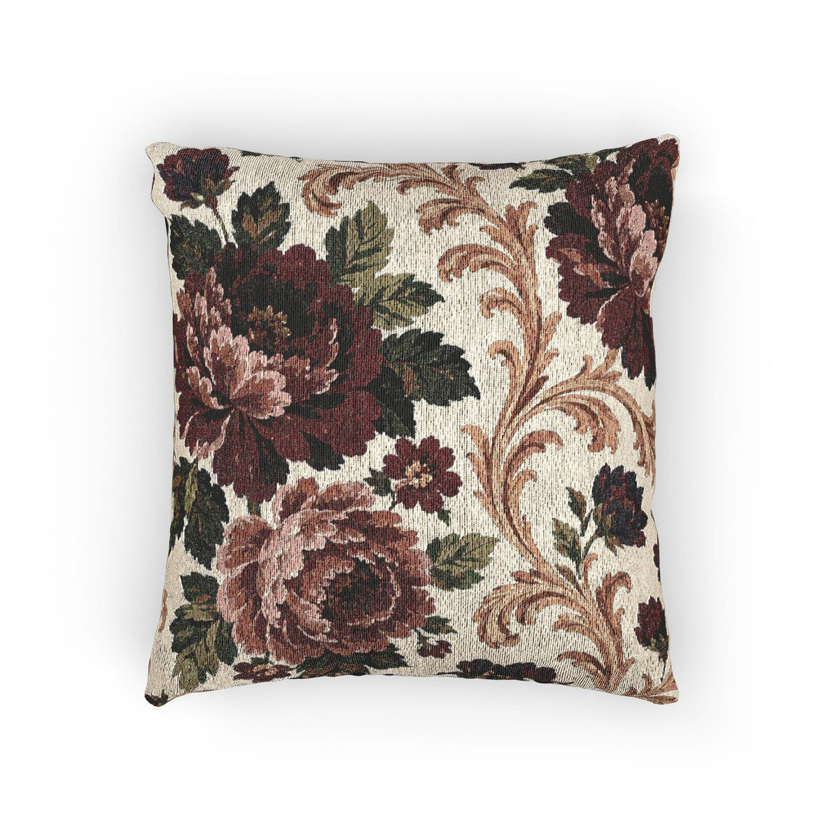 Heirloom Bloom Woven Throw Pillow with Insert, 17" x 18" - Haven Walls