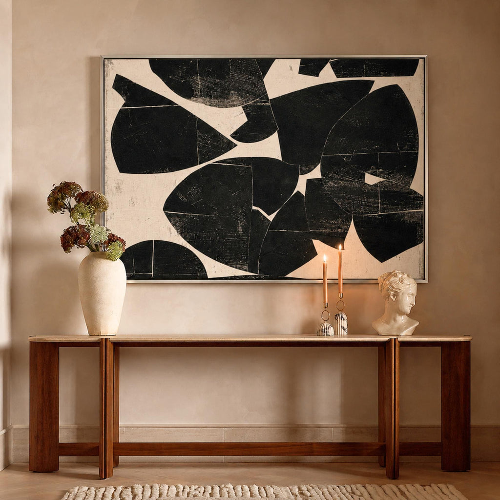 Ink & Cream Japandi Canvas - Haven Walls