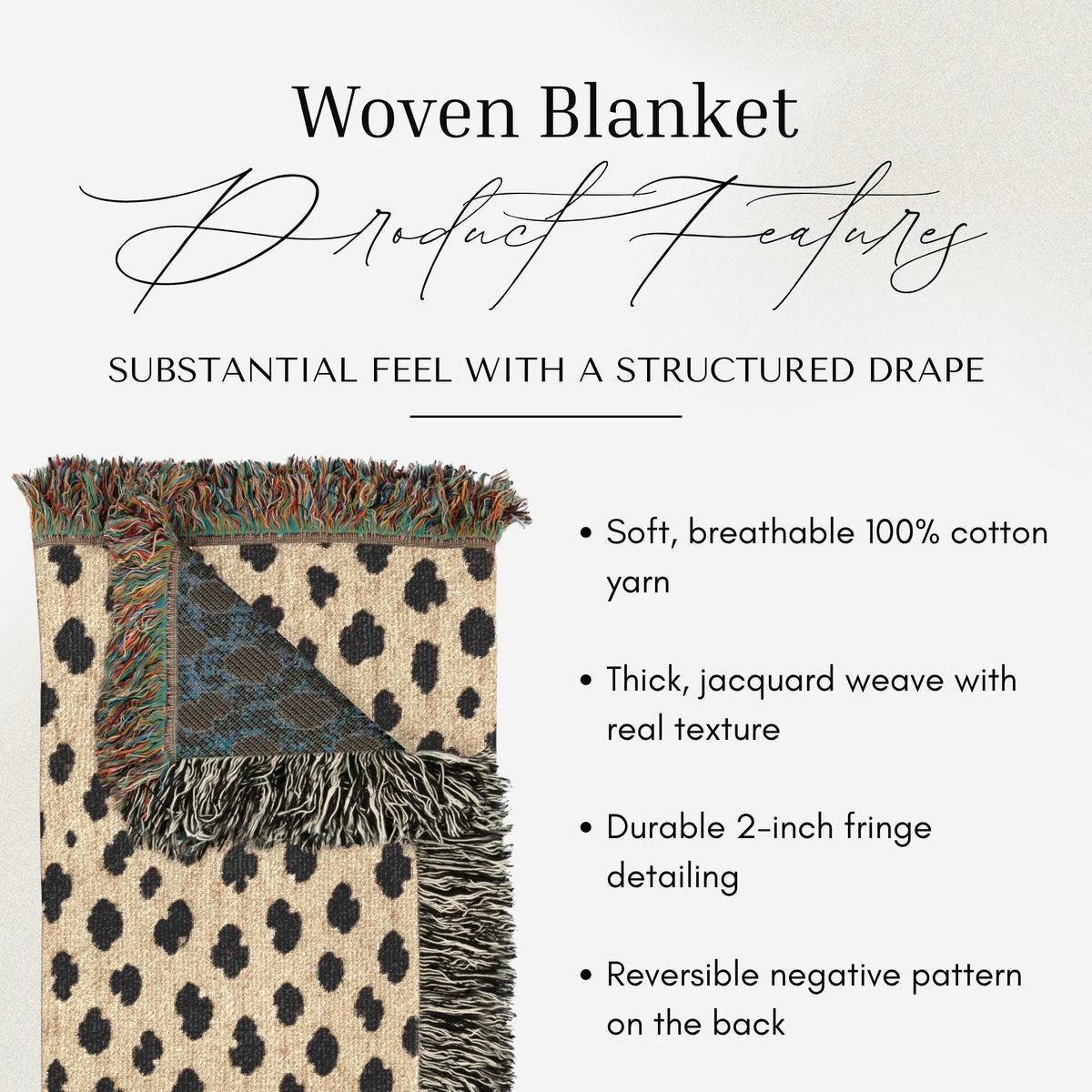 Leopard Print Woven Blanket - Haven Walls