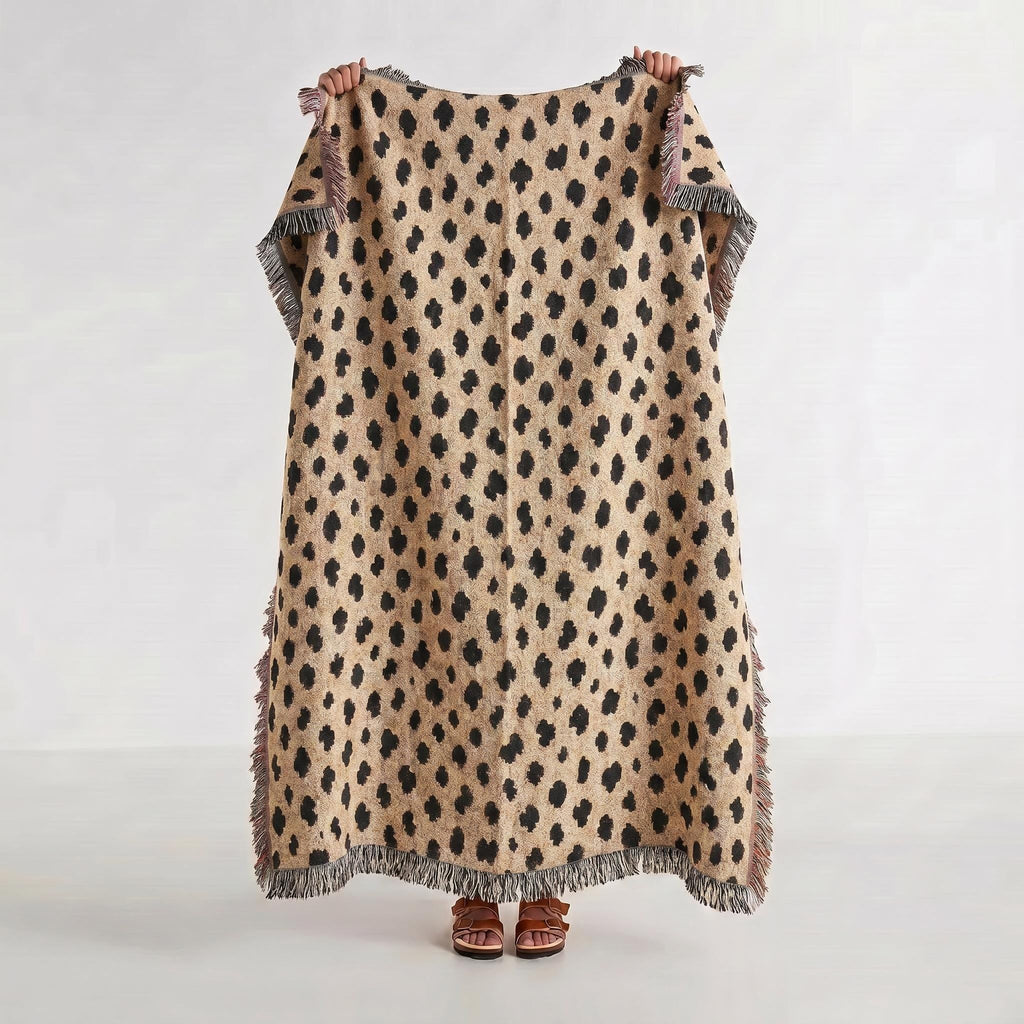 Leopard Print Woven Blanket - Haven Walls