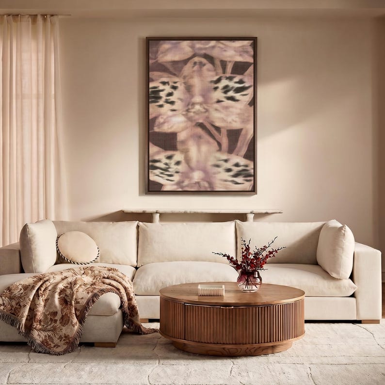 Mauve Orchid Animal Print Giclée Canvas - Haven Walls