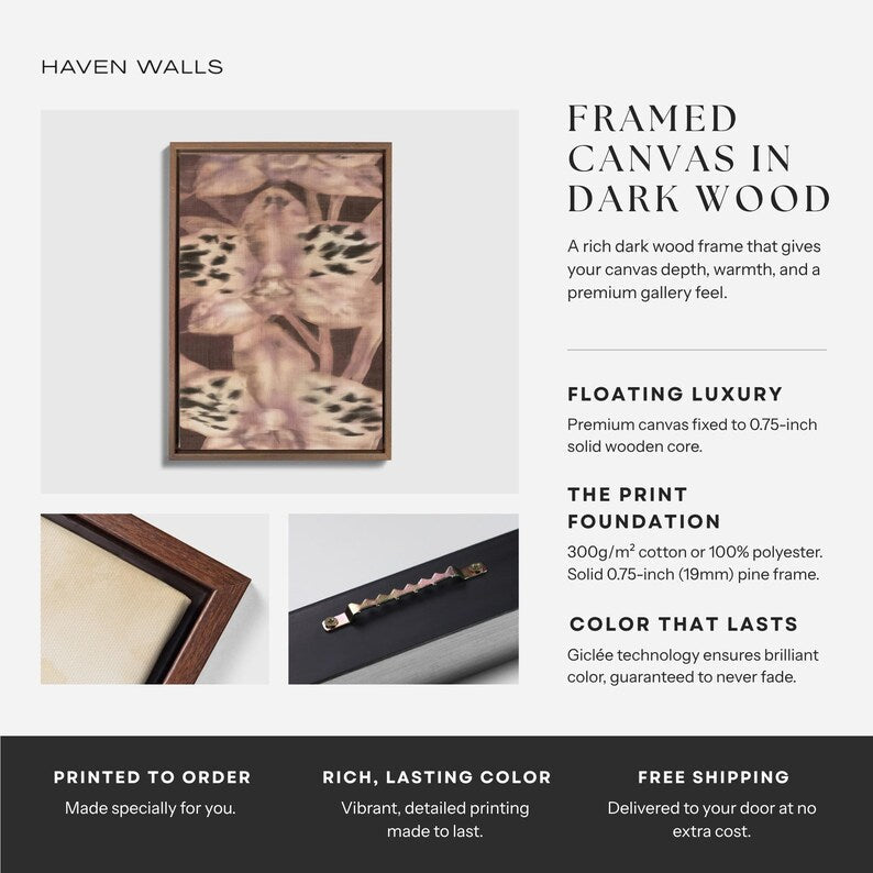 Mauve Orchid Animal Print Giclée Canvas - Haven Walls