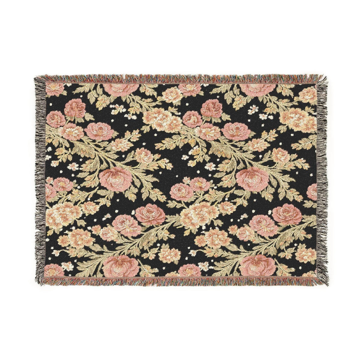 Midnight Rose Woven Throw Blanket - Haven Walls