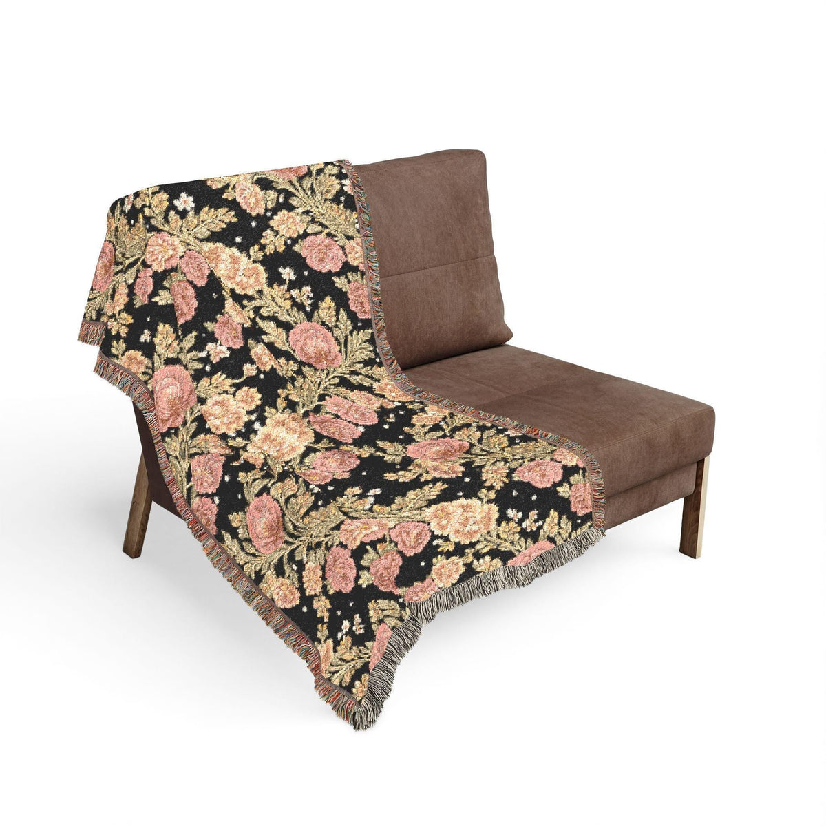 Midnight Rose Woven Throw Blanket - Haven Walls
