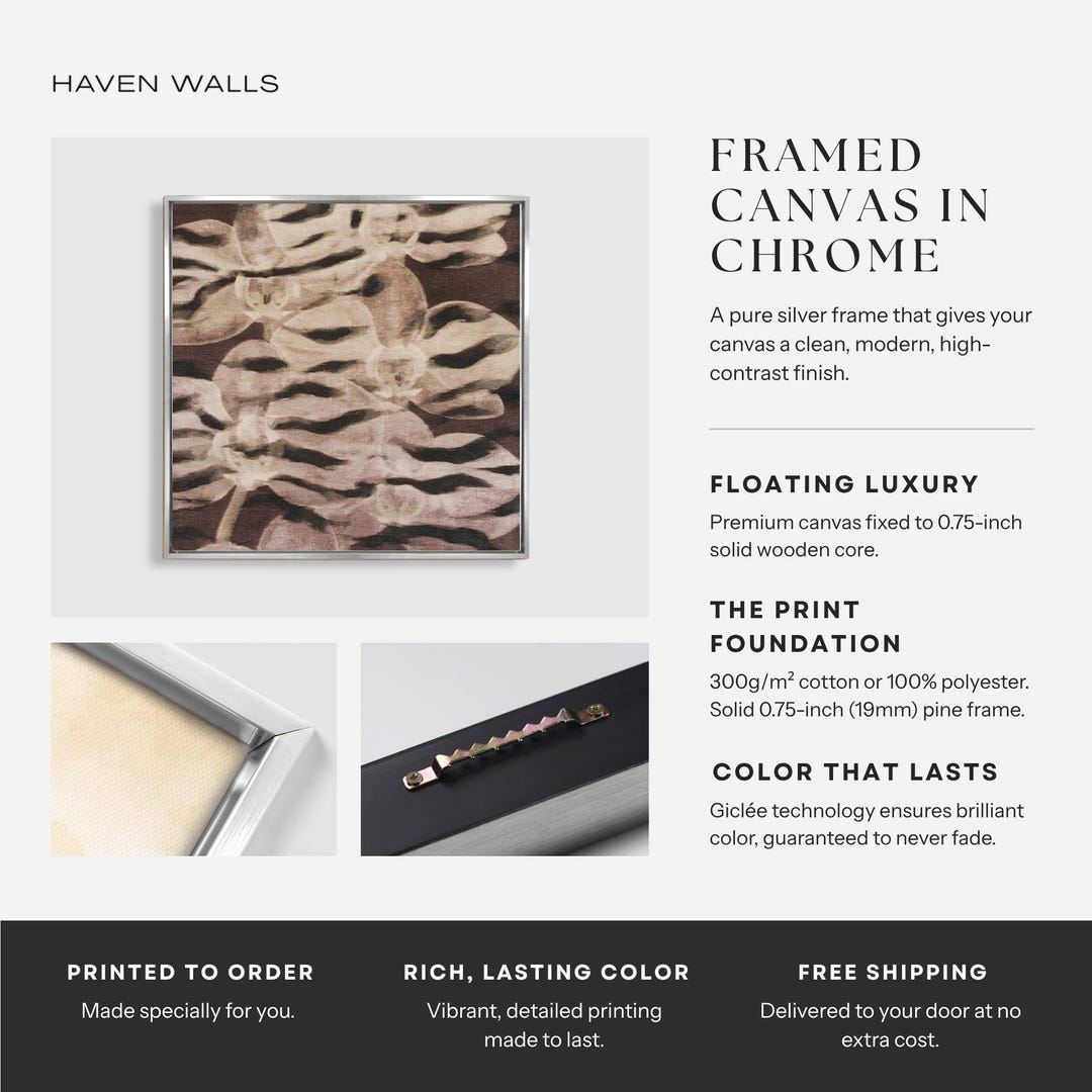 Mocha Orchid Animal Print Giclée Canvas - Haven Walls