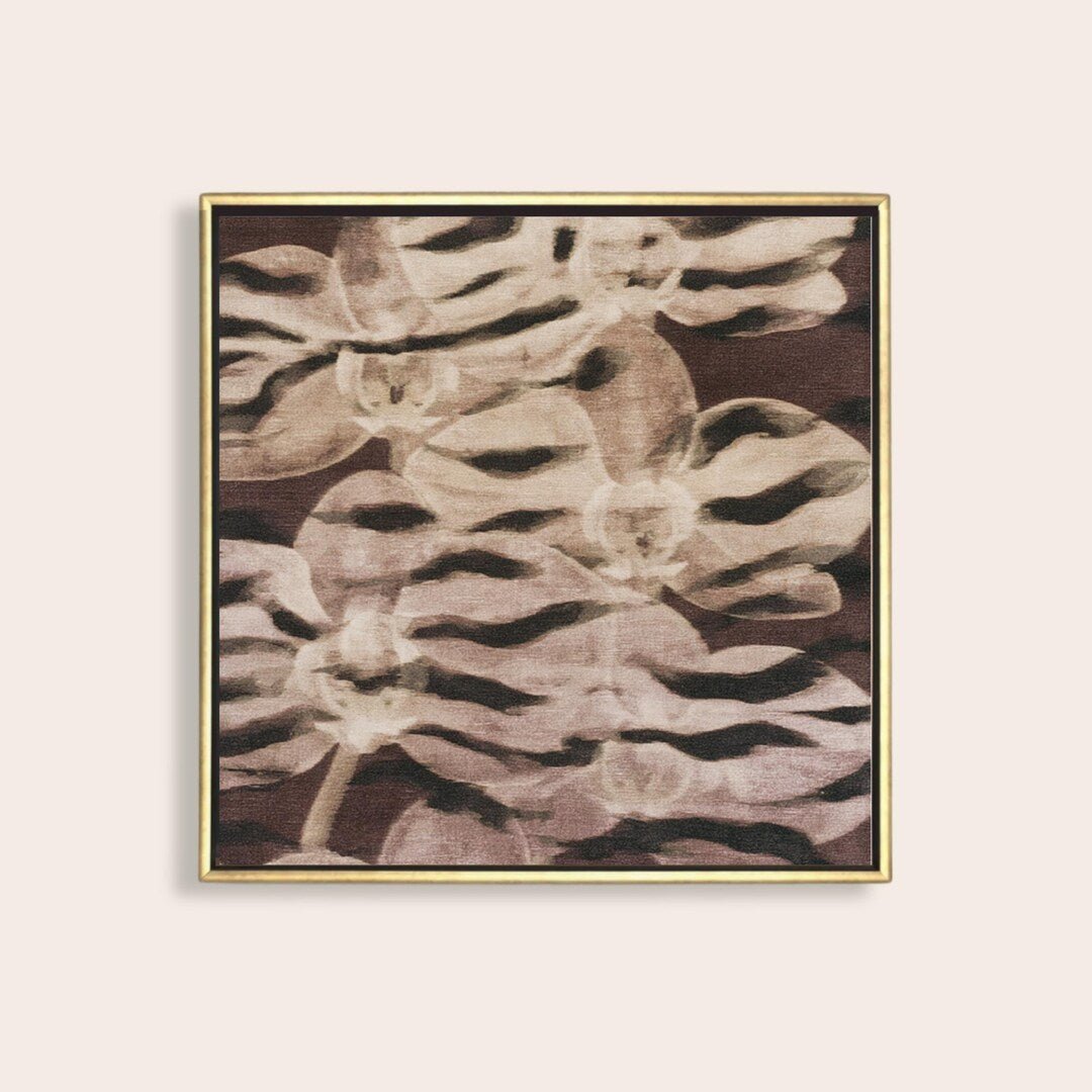 Mocha Orchid Animal Print Giclée Canvas - Haven Walls