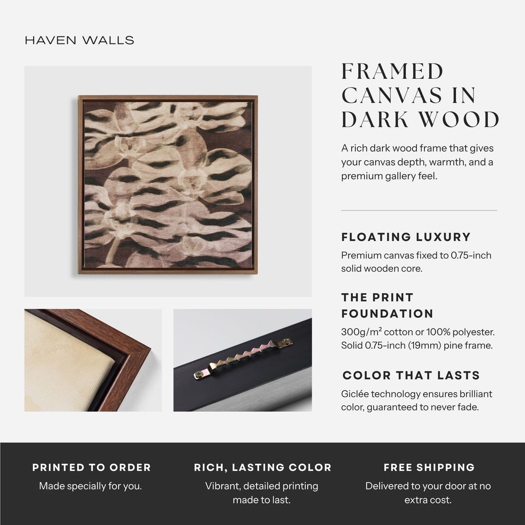 Mocha Orchid Animal Print Giclée Canvas - Haven Walls