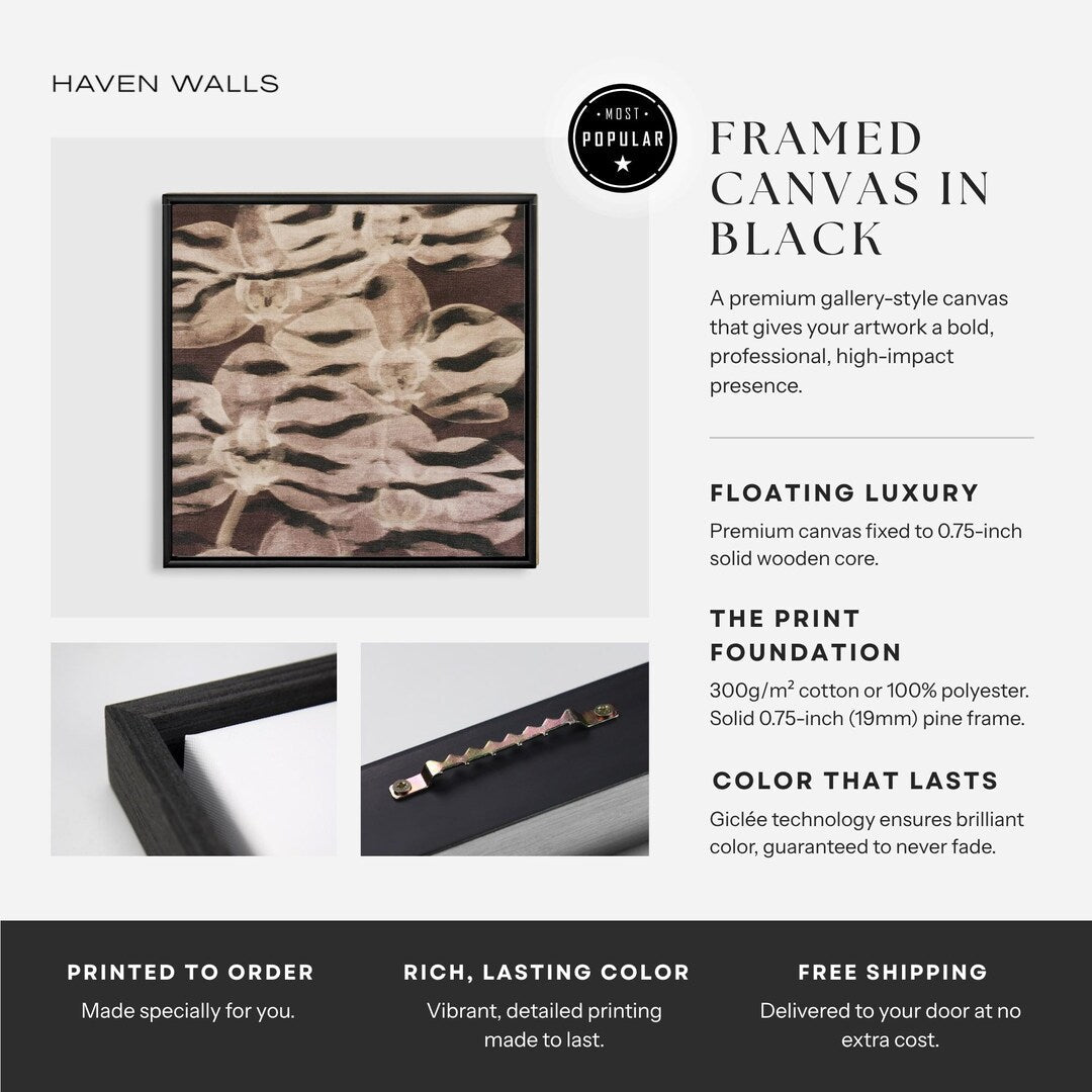 Mocha Orchid Animal Print Giclée Canvas - Haven Walls