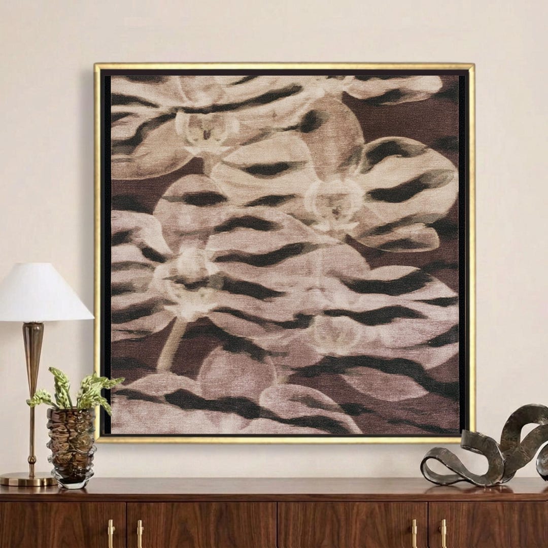 Mocha Orchid Animal Print Giclée Canvas - Haven Walls