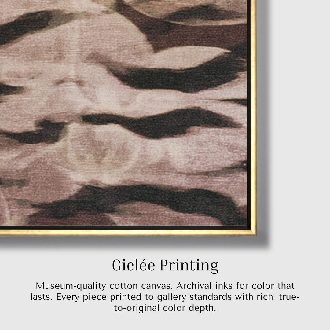 Mocha Orchid Animal Print Giclée Canvas - Haven Walls