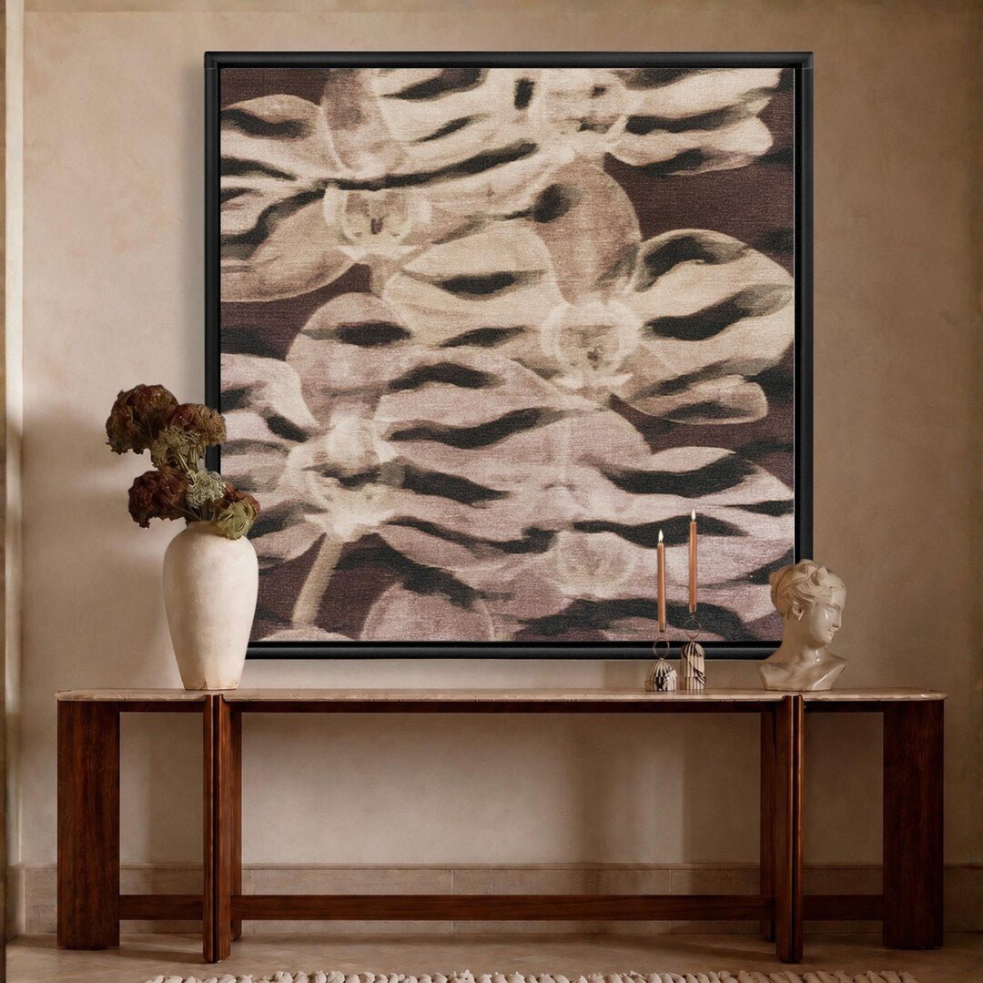 Mocha Orchid Animal Print Giclée Canvas - Haven Walls