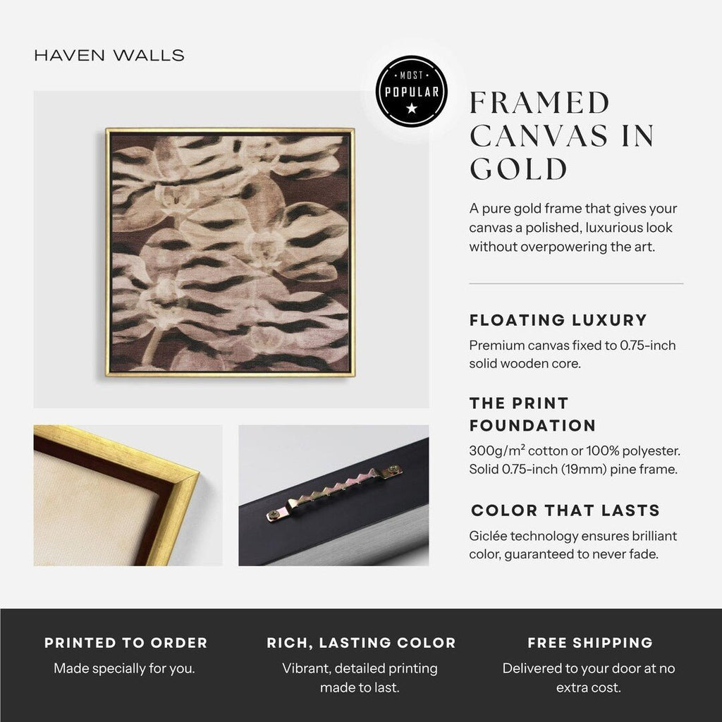Mocha Orchid Animal Print Giclée Canvas - Haven Walls