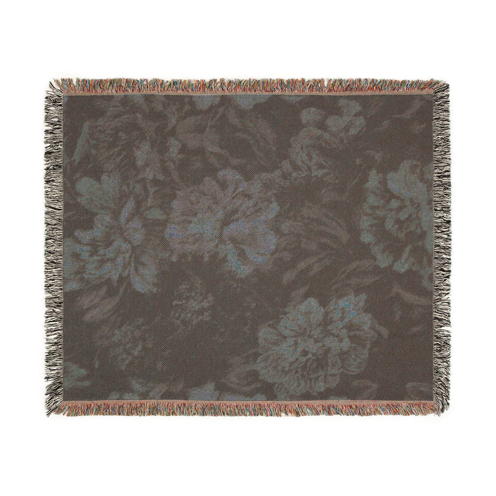 Moody Mauve Peony Woven Throw - Haven Walls