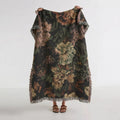 Moody Mauve Peony Woven Throw - Haven Walls