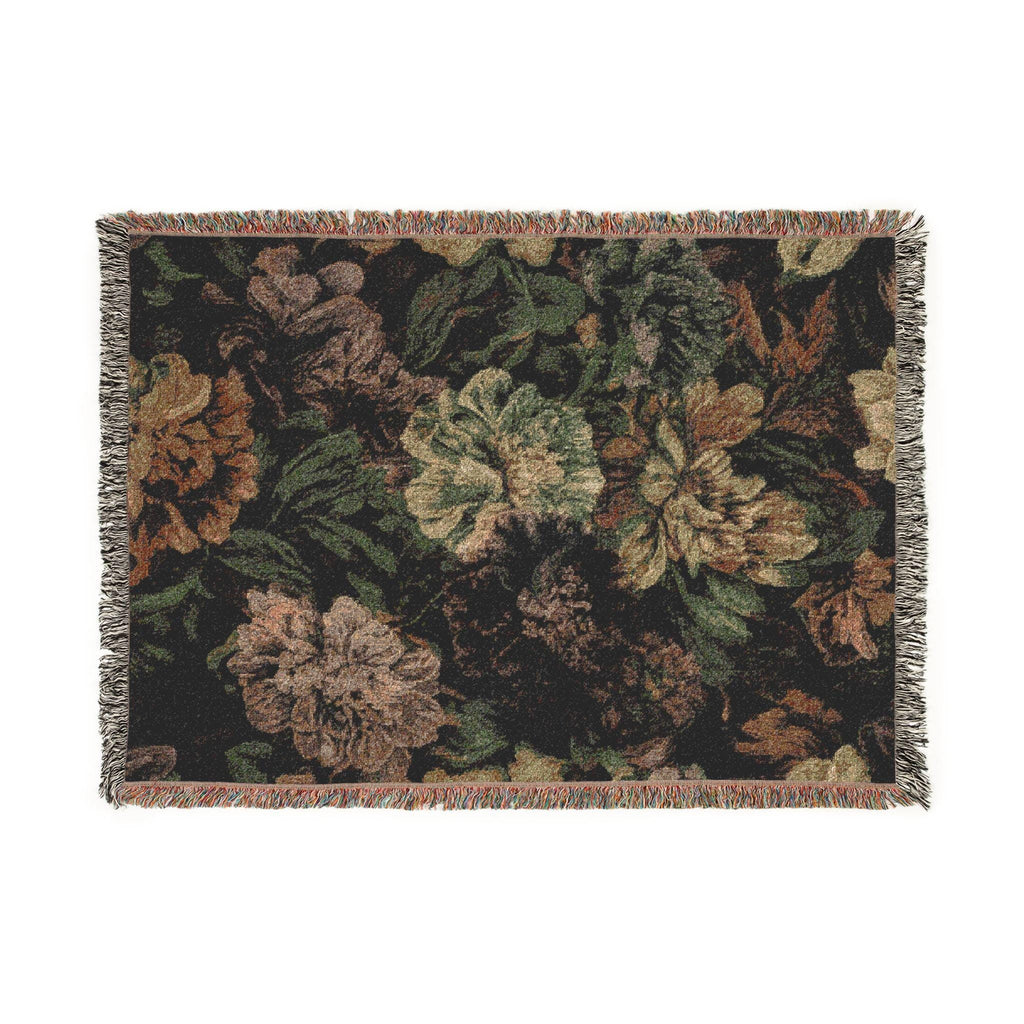 Moody Mauve Peony Woven Throw - Haven Walls