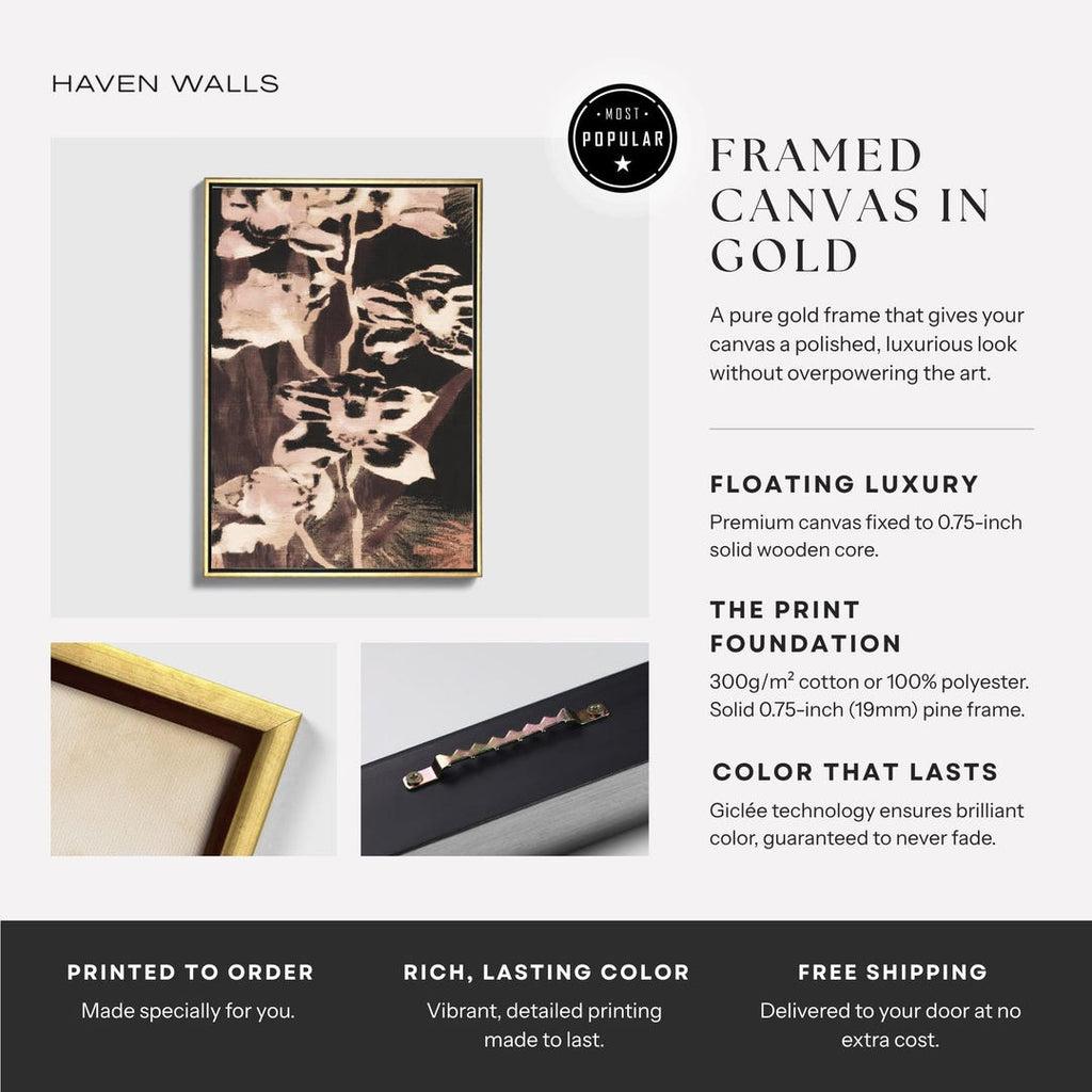 Moody Orchid Floral Canvas - Haven Walls